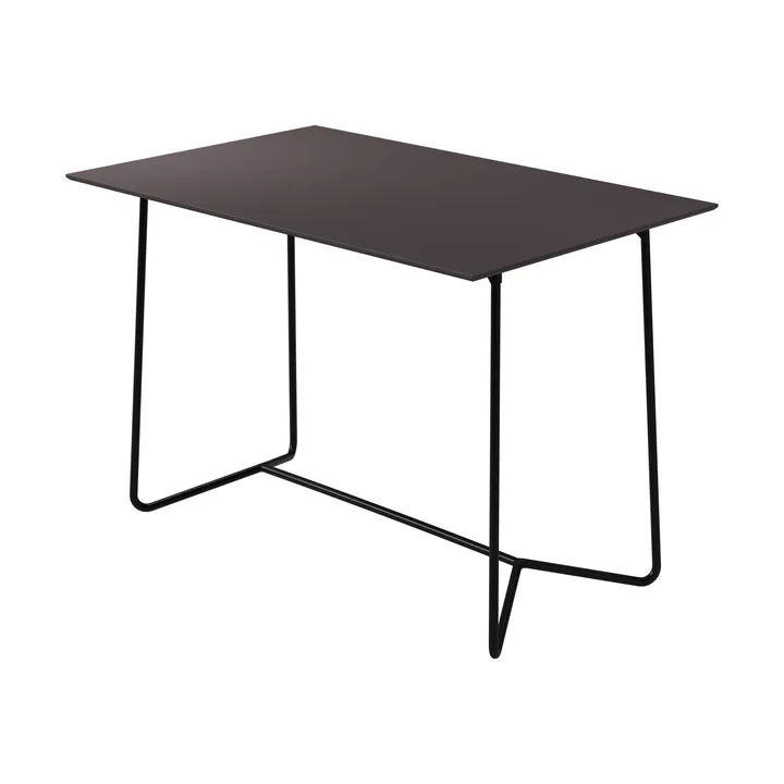 High Tech table - Charcoal compact laminate-black frame, 110x70 cm - Grythyttan Stålmöbler