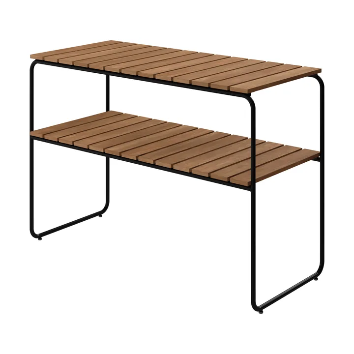 L105 console table - Teak-black steel frame - Grythyttan Stålmöbler
