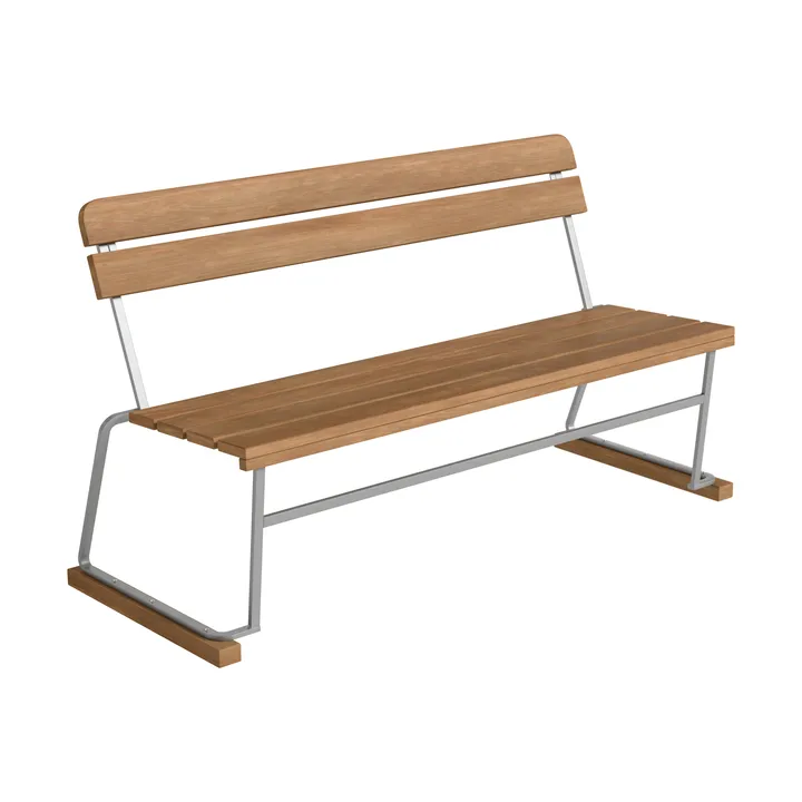 Sofa 3 - Teak-galvanized steel - Grythyttan Stålmöbler