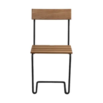 Stol 1 chair - Untreated teak-black - Grythyttan Stålmöbler