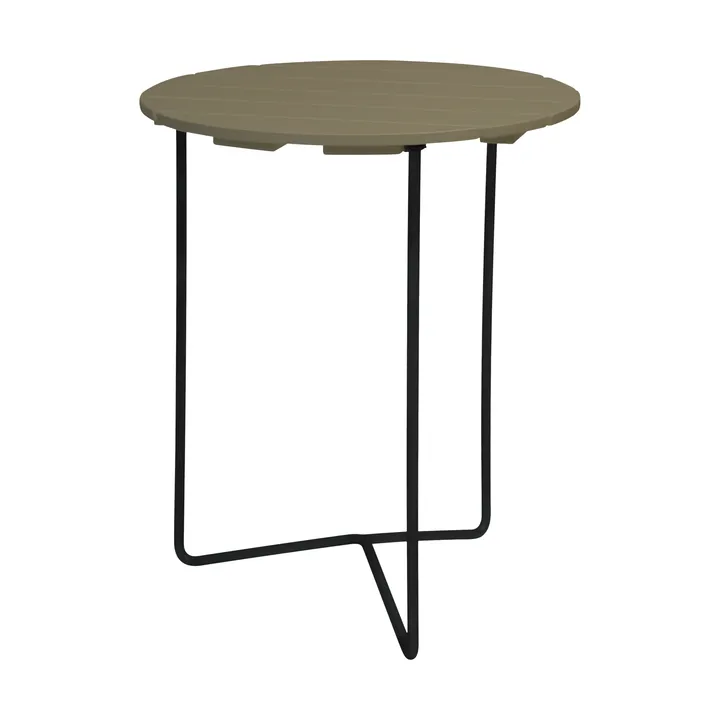 Table 6B table - Light green oak-black, Ø60 cm - Grythyttan Stålmöbler
