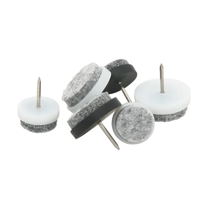Guardian furniture pads with nail Ø24 mm 8-pack - Black - Guardian