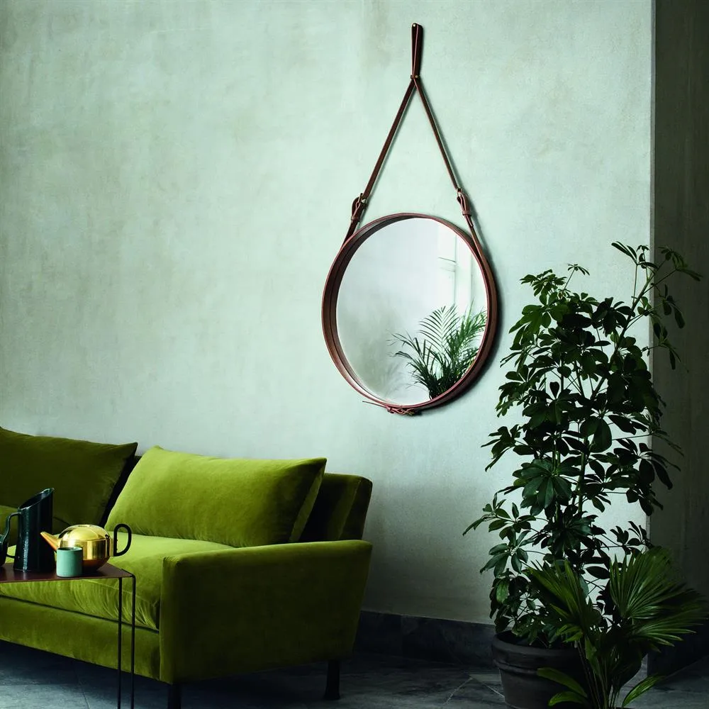 Adnet Circulaire mirror S, brown GUBI