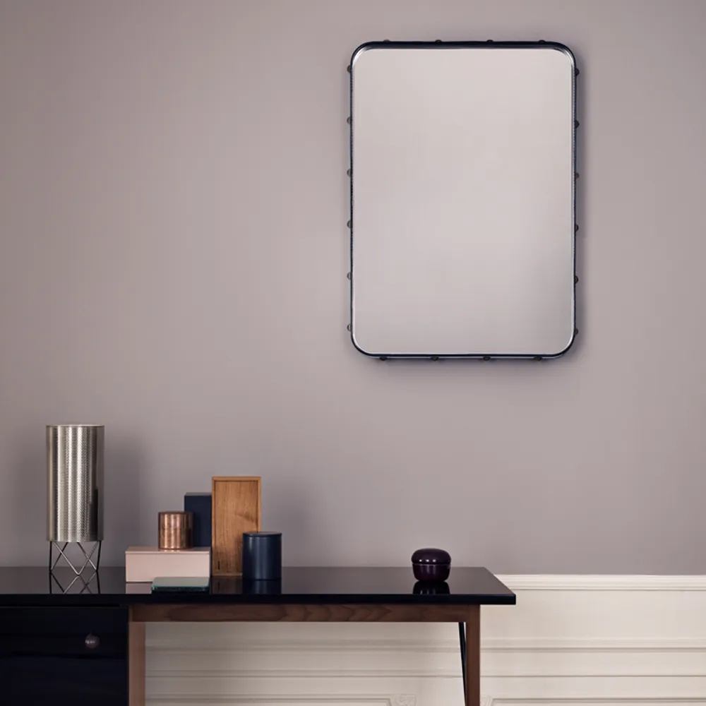 Adnet rectangular mirror, Brown, large GUBI