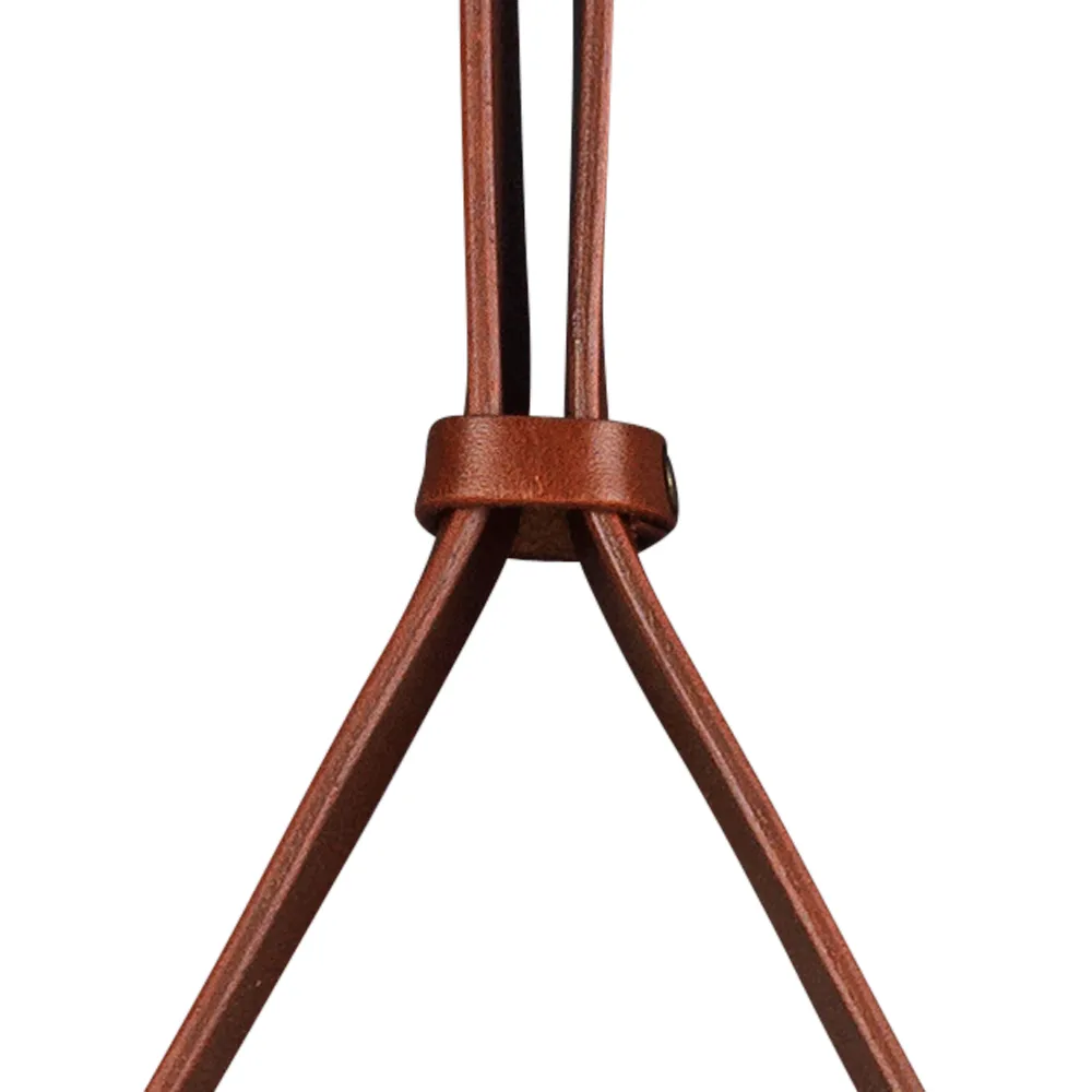 Adnet Round Mirror, Brown, large GUBI