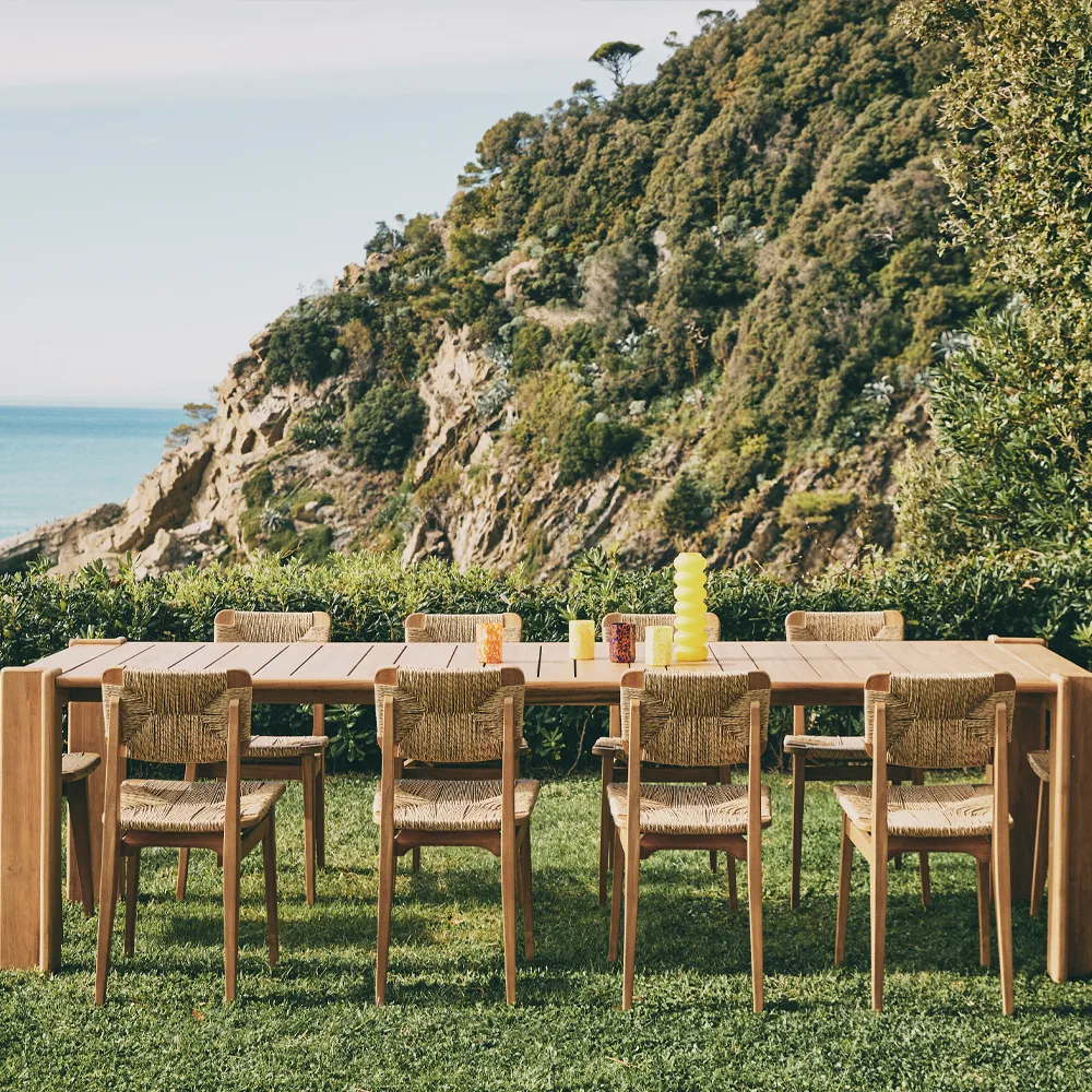 Atmosfera dining table, Teak, 281x105 cm GUBI