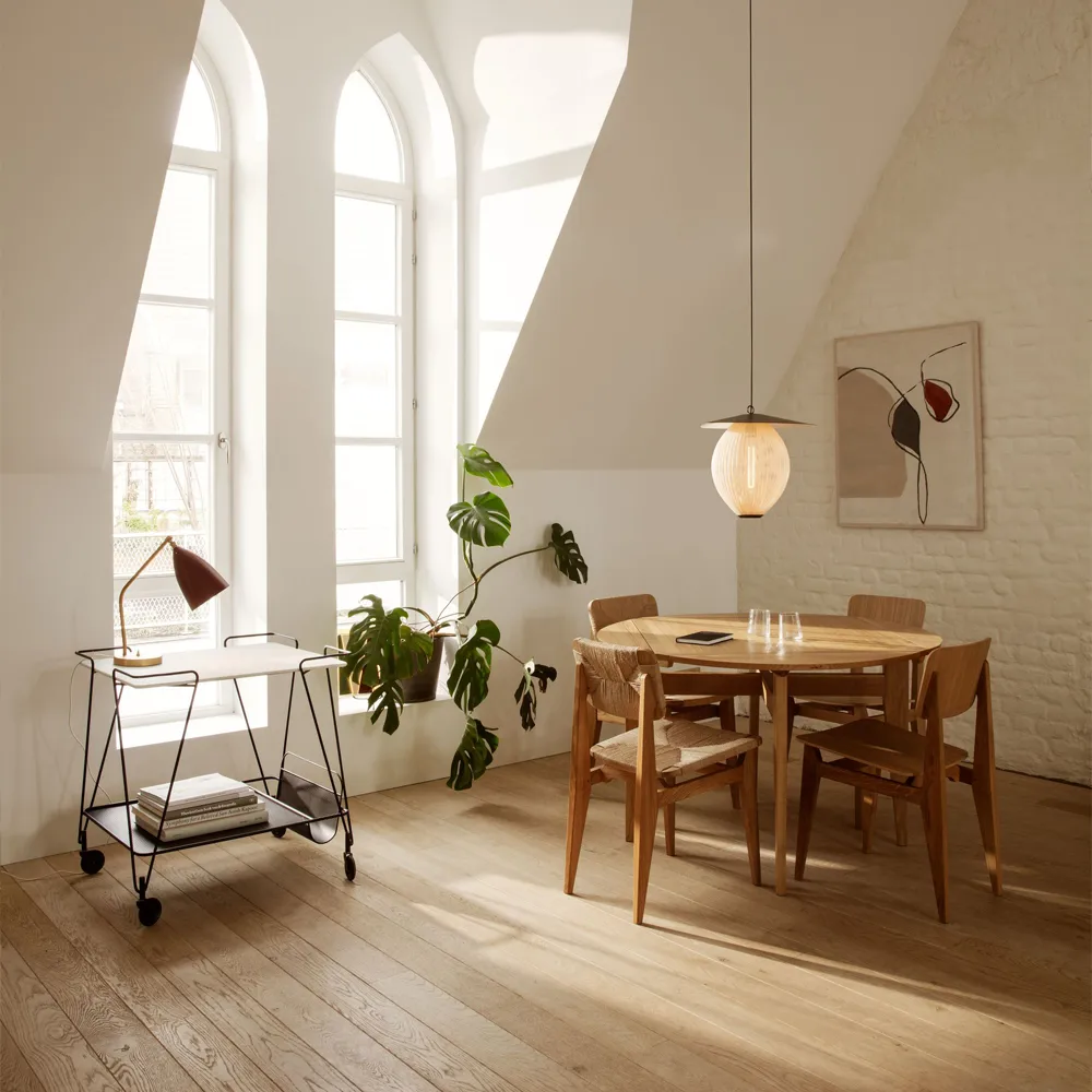 B-Table dining table, American walnut GUBI
