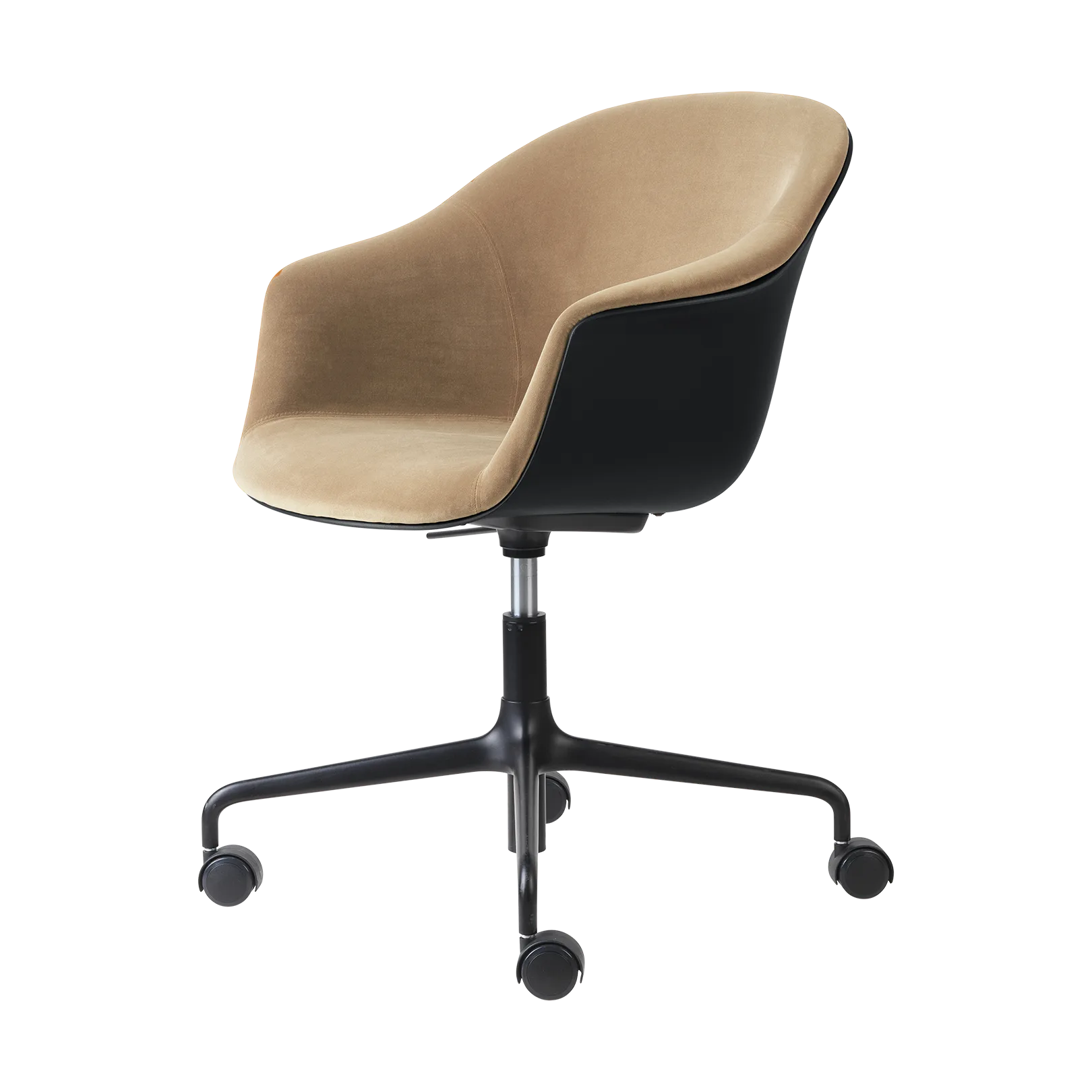 Bat Meeting Chair office chair front upholstered, Dandy gubi 905 dune-black-black GUBI