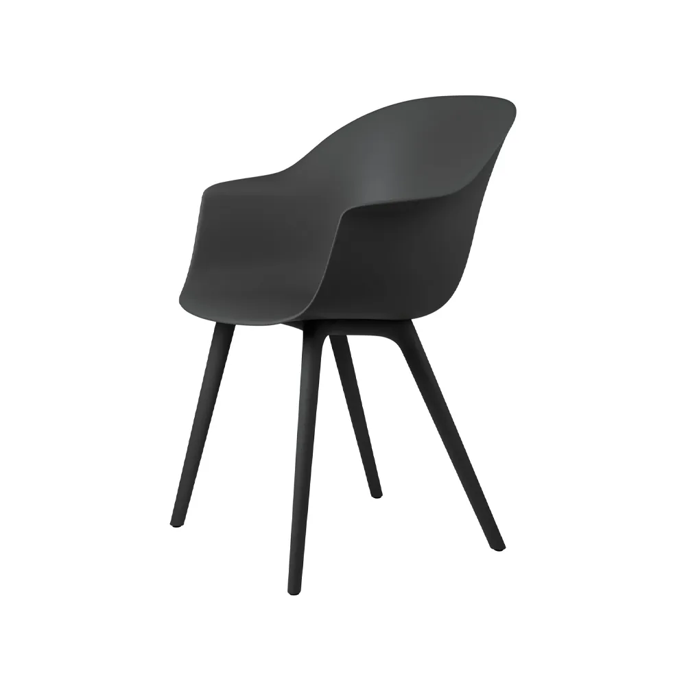 Bat Plastic chair, Black GUBI