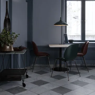 Beetle chair - Alabaster white, black stained birch legs - GUBI