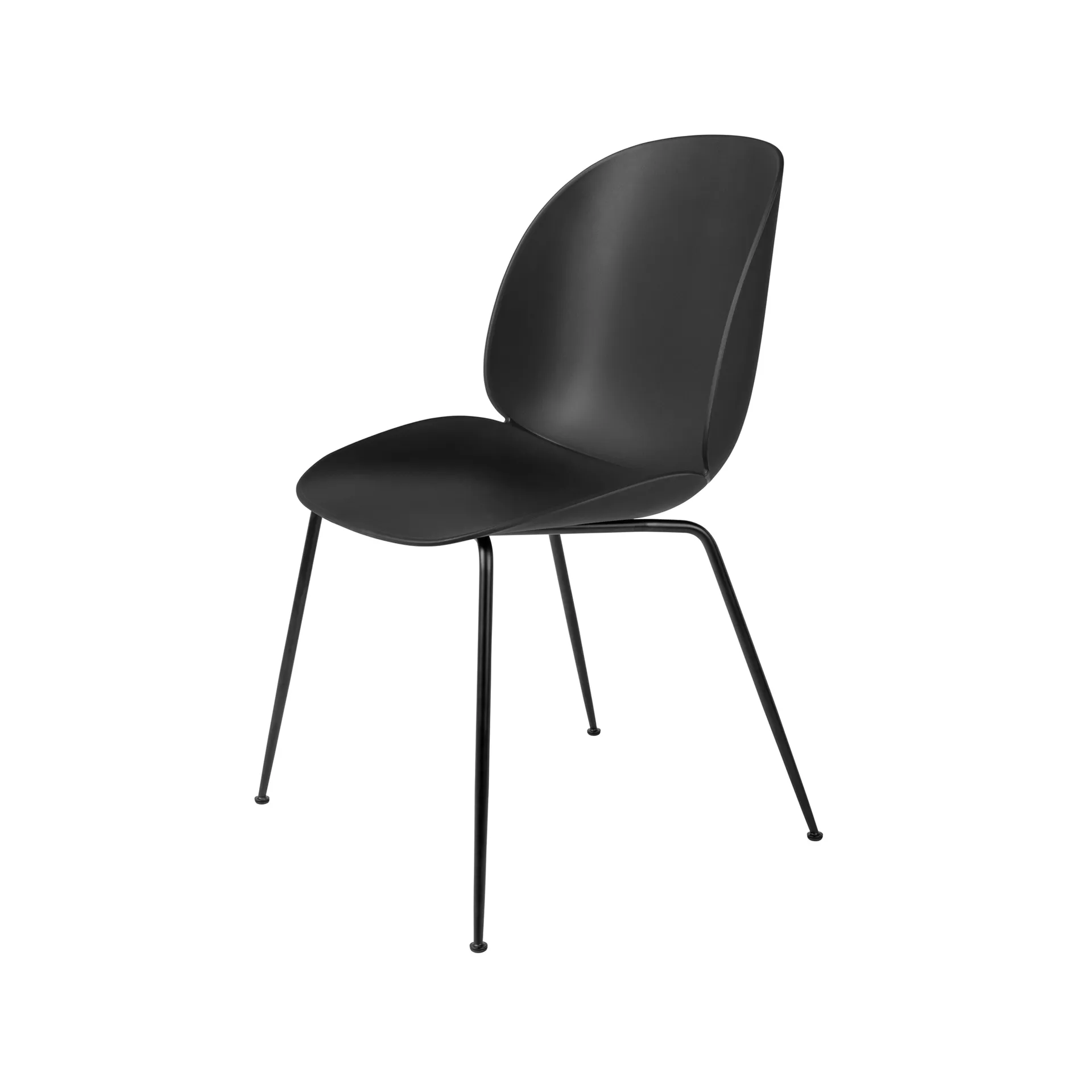 Beetle chair, Black, black steel stand GUBI