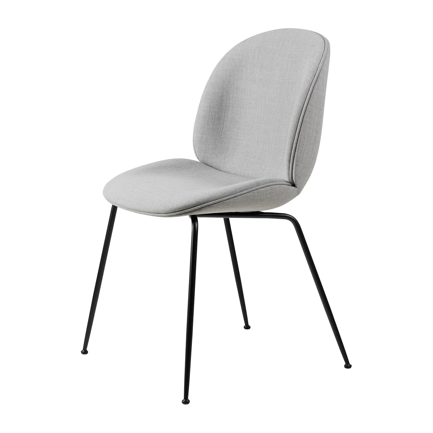 Beetle dining chair - fully upholstered conic base, Remix 3 nr.123-black GUBI