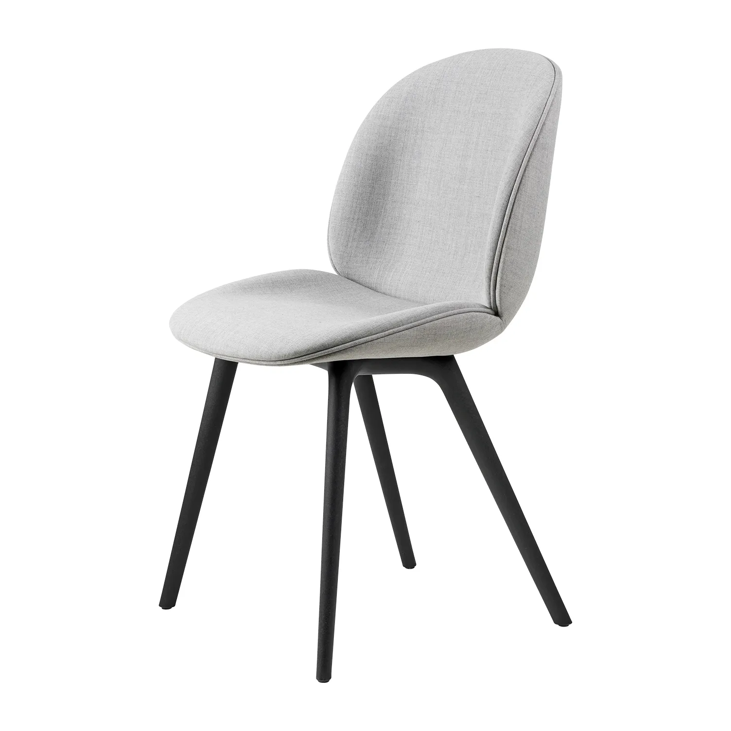 Beetle dining chair - fully upholstered-plastic base, Remix 3 nr.123-black GUBI