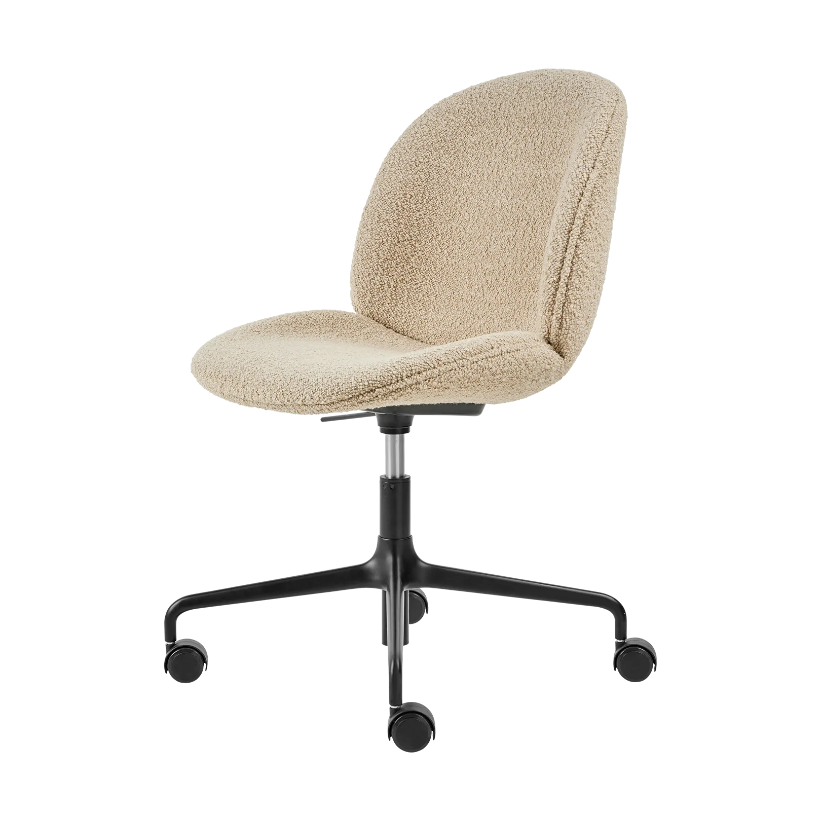 Beetle Meeting Chair office chair fully upholstered, Karakorum dedar 003-black legs GUBI