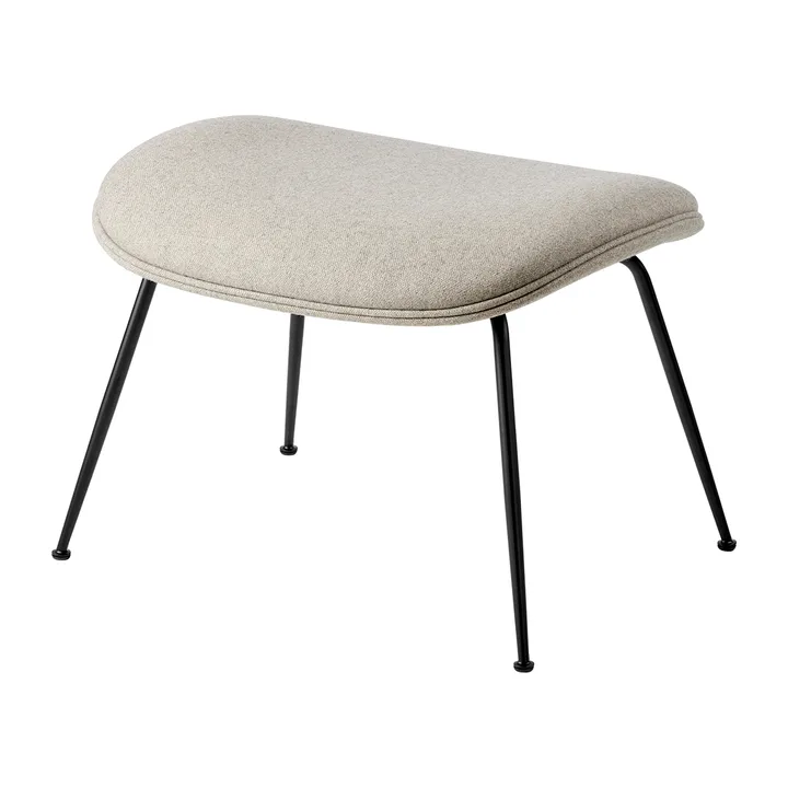 Beetle Ottoman - upholstered foot stool, conic base - Plain 0025-black - GUBI