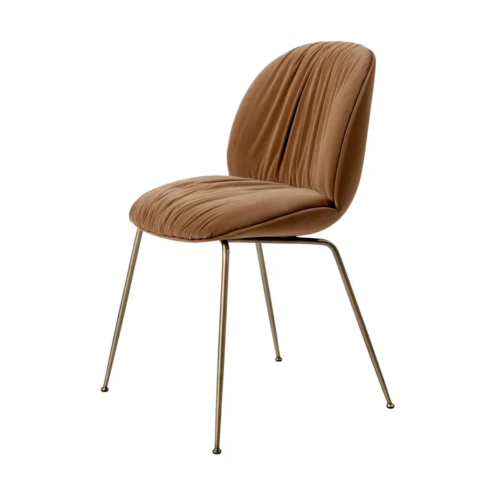 Beetle Soft chair fully upholstered - Sunday Dedar 112-antique brass - GUBI