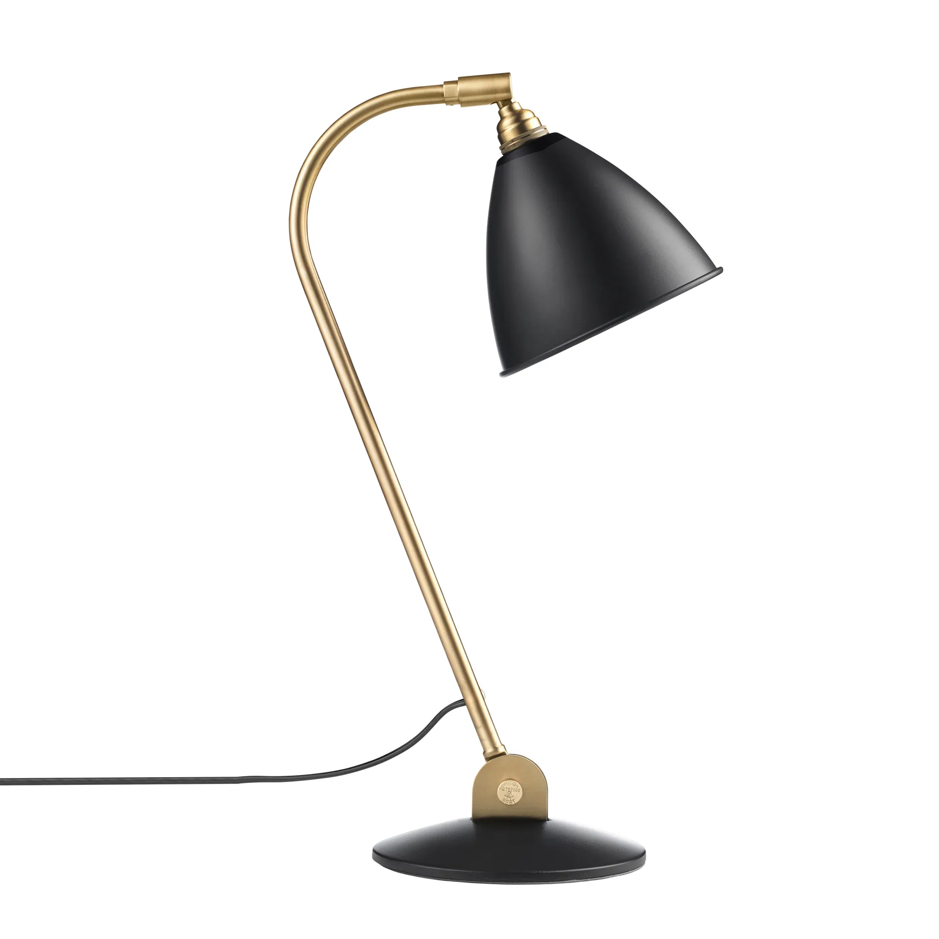 Bestlite BL2 table lamp, charcoal black-brass GUBI