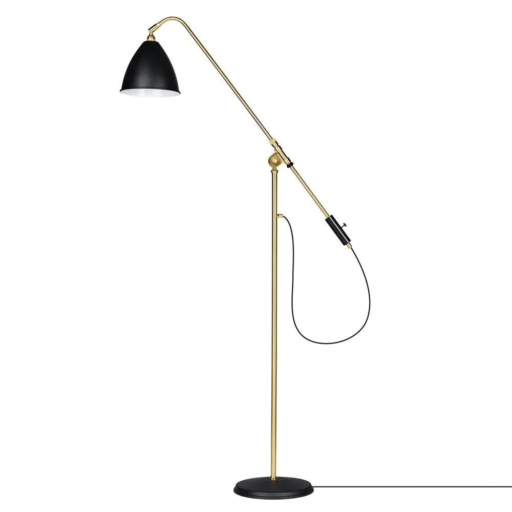 Bestlite BL4 floor lamp, charcoal black-brass GUBI