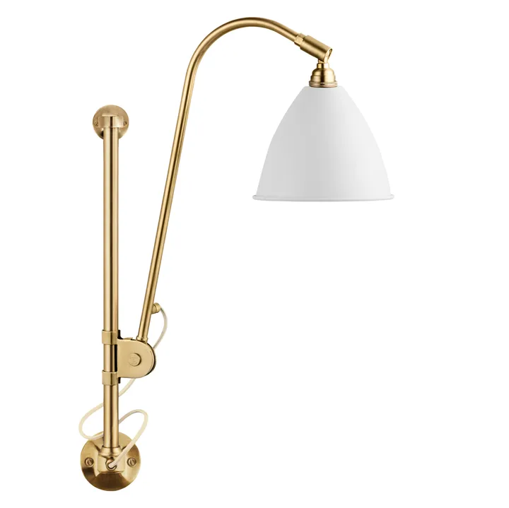 Bestlite BL5 wall lamp - Matte white-brass - GUBI