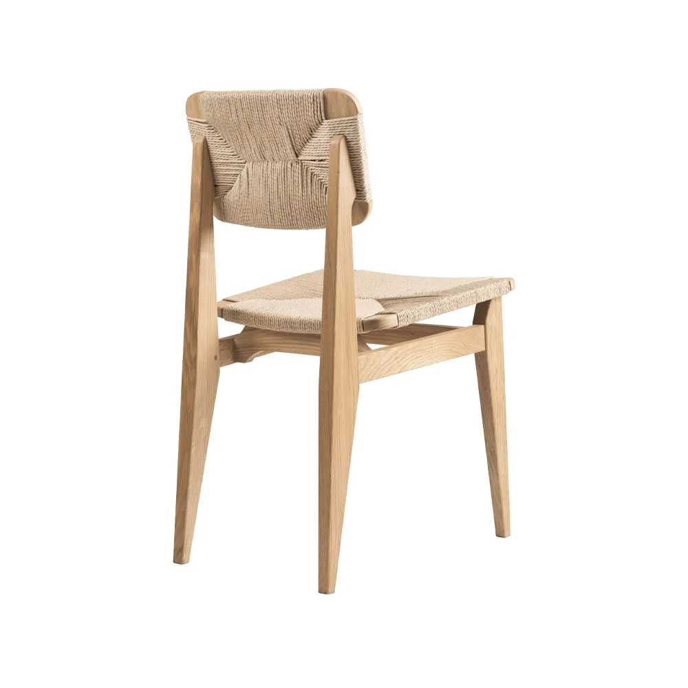 C-Chair chair, Oiled oak, natural braided seat and back GUBI