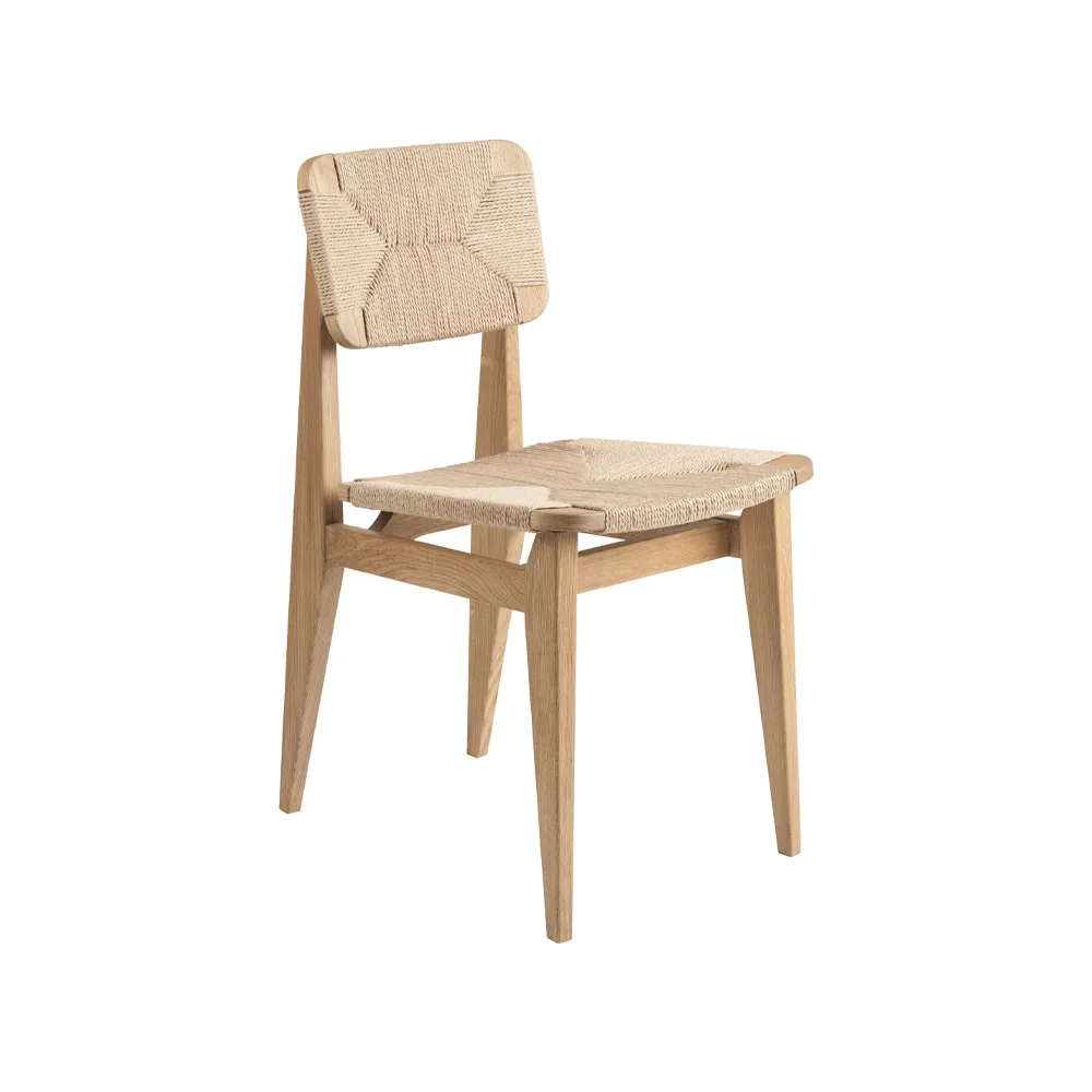 C-Chair chair, Oiled oak, natural braided seat and back GUBI