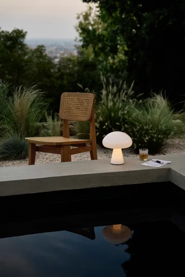 C-chair Outdoor chair - All french cane-natural teak - GUBI