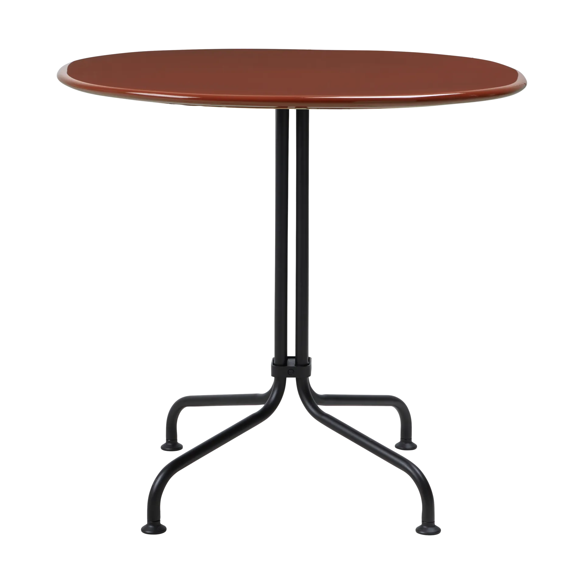 Carmel Bistro dining table 75x75 cm, Rock red-black semi matt GUBI