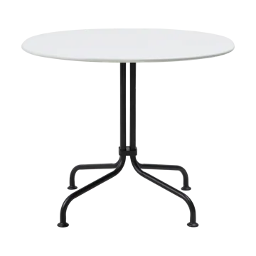 Carmel Bistro lounge table 75x75 cm - Clam white-black semi matt - GUBI