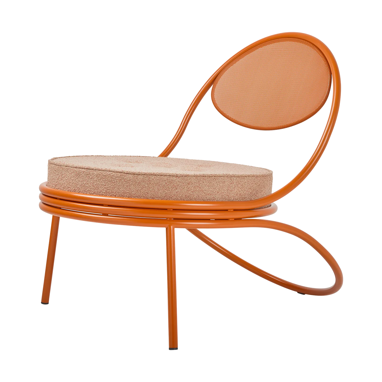 Copacabana Outdoor Lounge Chair upholstered seat, Lorkey limonta 44-international orange GUBI