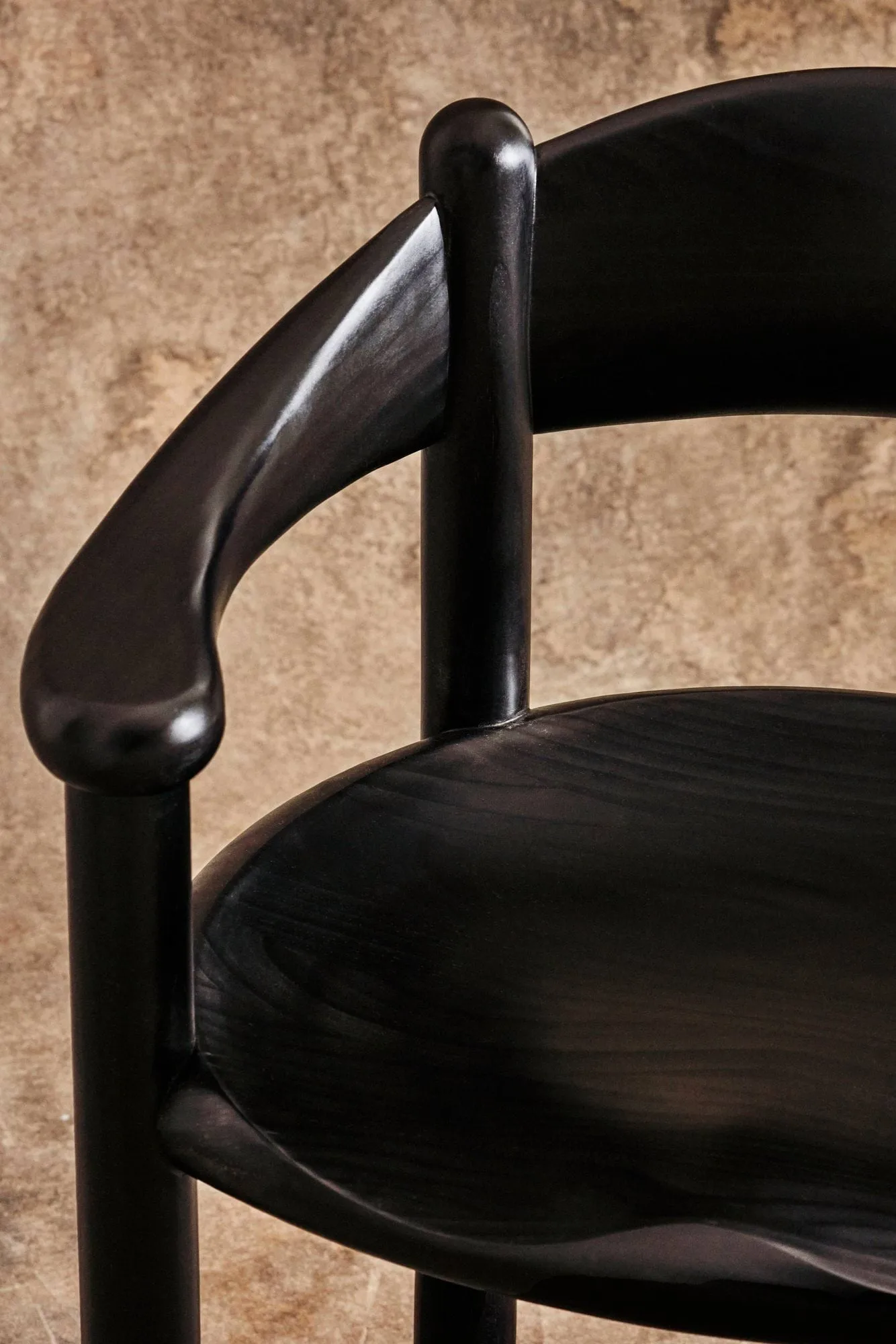 Daumiller chair with arms, Brown-black pine GUBI