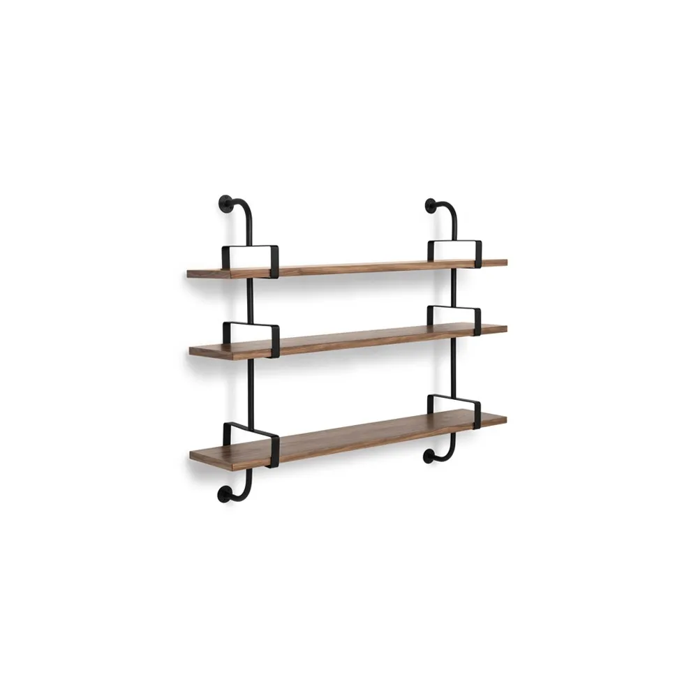 Demon wall shelf 3 levels, Walnut, 155 cm GUBI