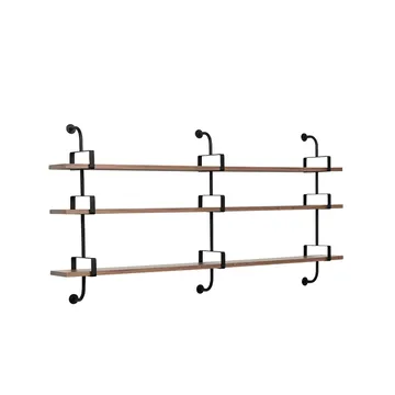 Demon wall shelf 3 levels - Walnut, 215 cm - GUBI