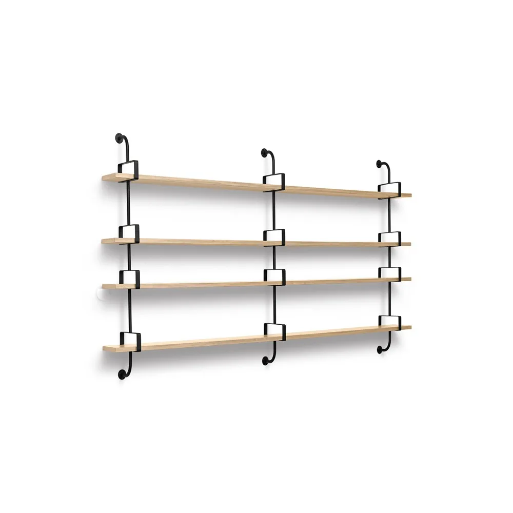 Demon wall shelf 4 levels, Oak, 215 cm GUBI