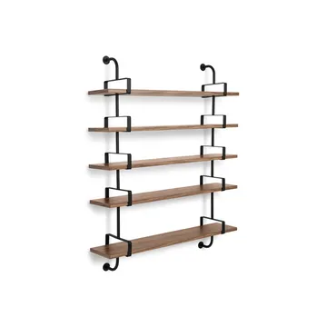 Demon wall shelf 5 plan - Walnut, 155 cm - GUBI