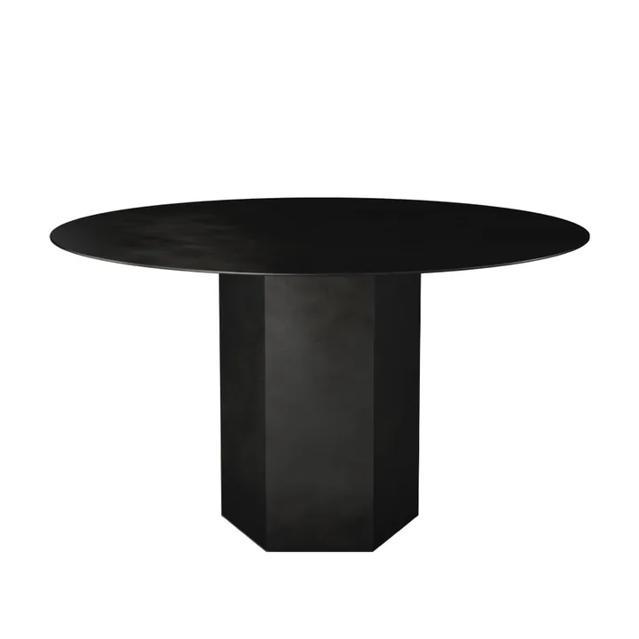 Epic Steel dining table - Midnight black - GUBI