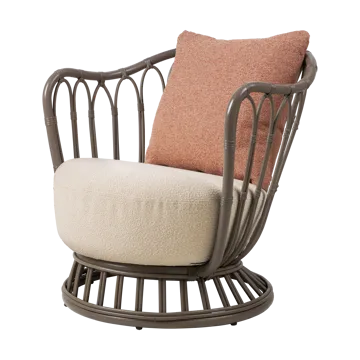 Grace Outdoor armchair - Lorkey Limonta 41-44-mushroom gray - GUBI