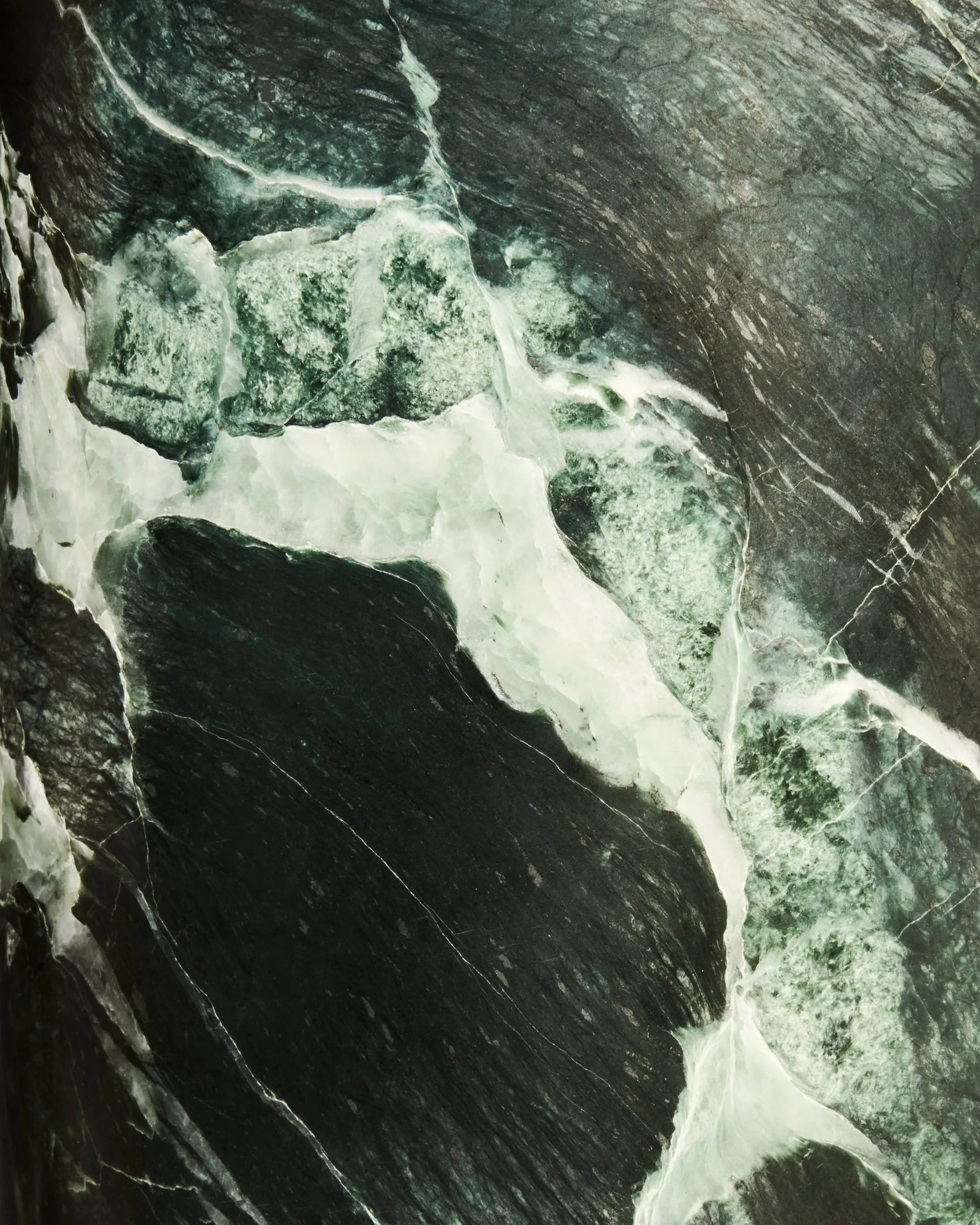 Gravity floor lamp, Emerald marble-white GUBI