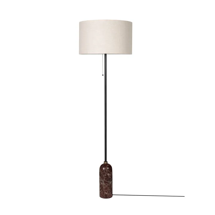 Gravity floor lamp - Maroon marble-canvas - GUBI