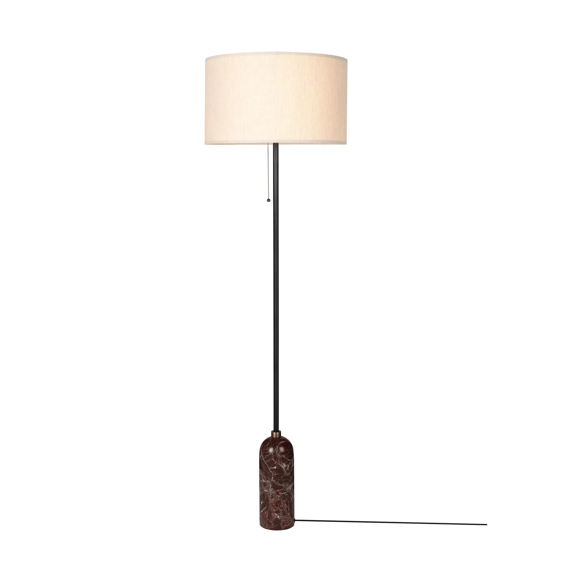Gravity floor lamp, Maroon marble-canvas GUBI