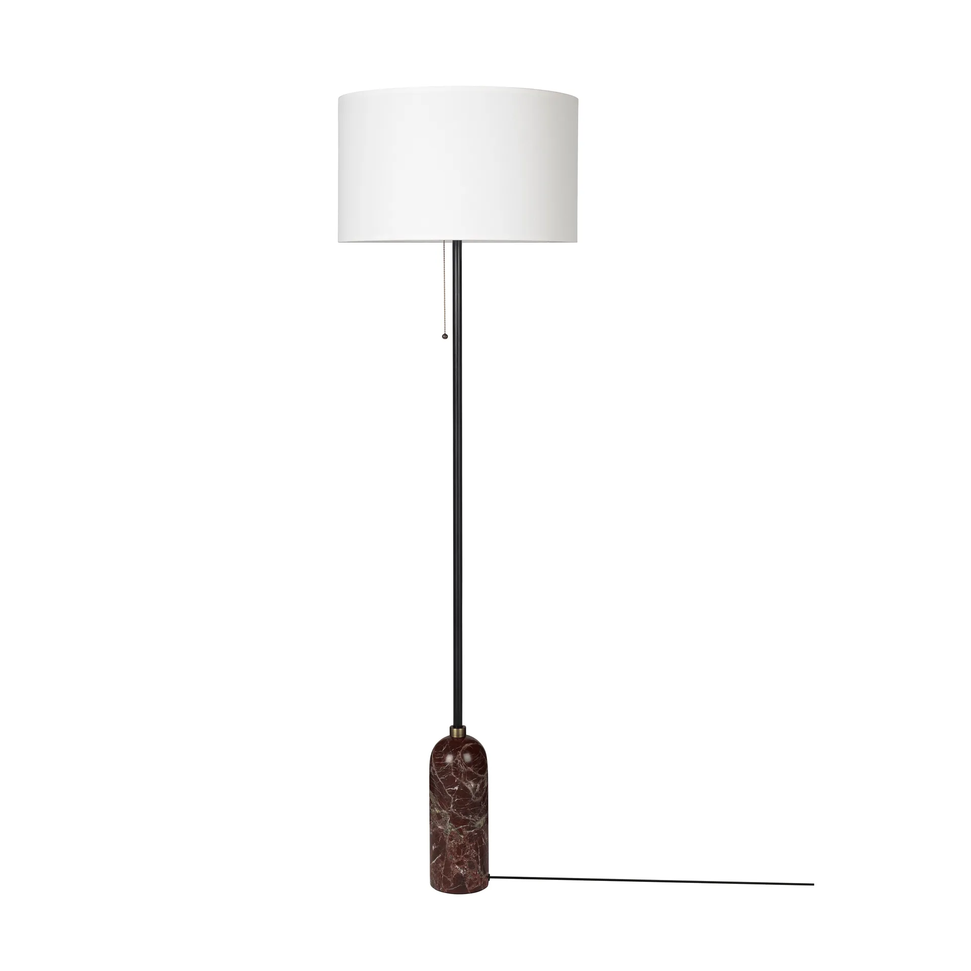 Gravity floor lamp, Maroon marble-white GUBI