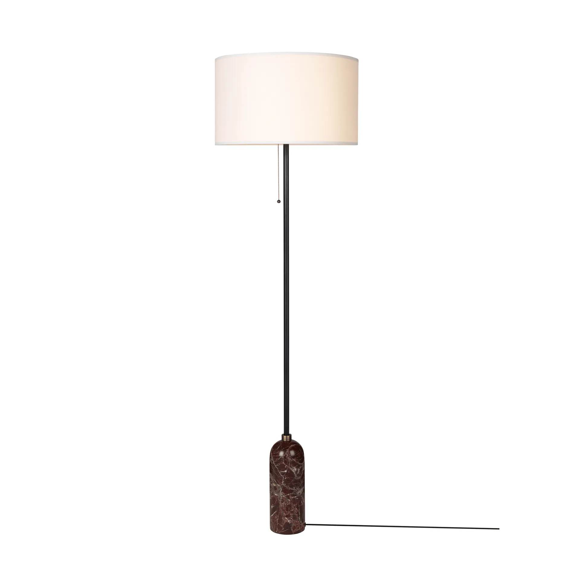 Gravity floor lamp, Maroon marble-white GUBI