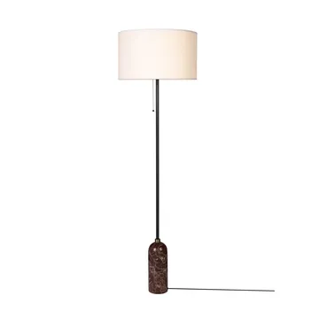 Gravity floor lamp - Maroon marble-white - GUBI