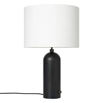 Gravity L table lamp - blackend steel + white shade - GUBI