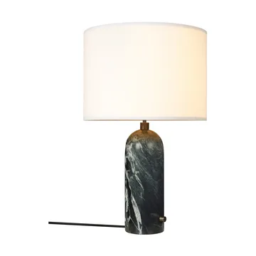 Gravity L table lamp - Emerald marble-white - GUBI