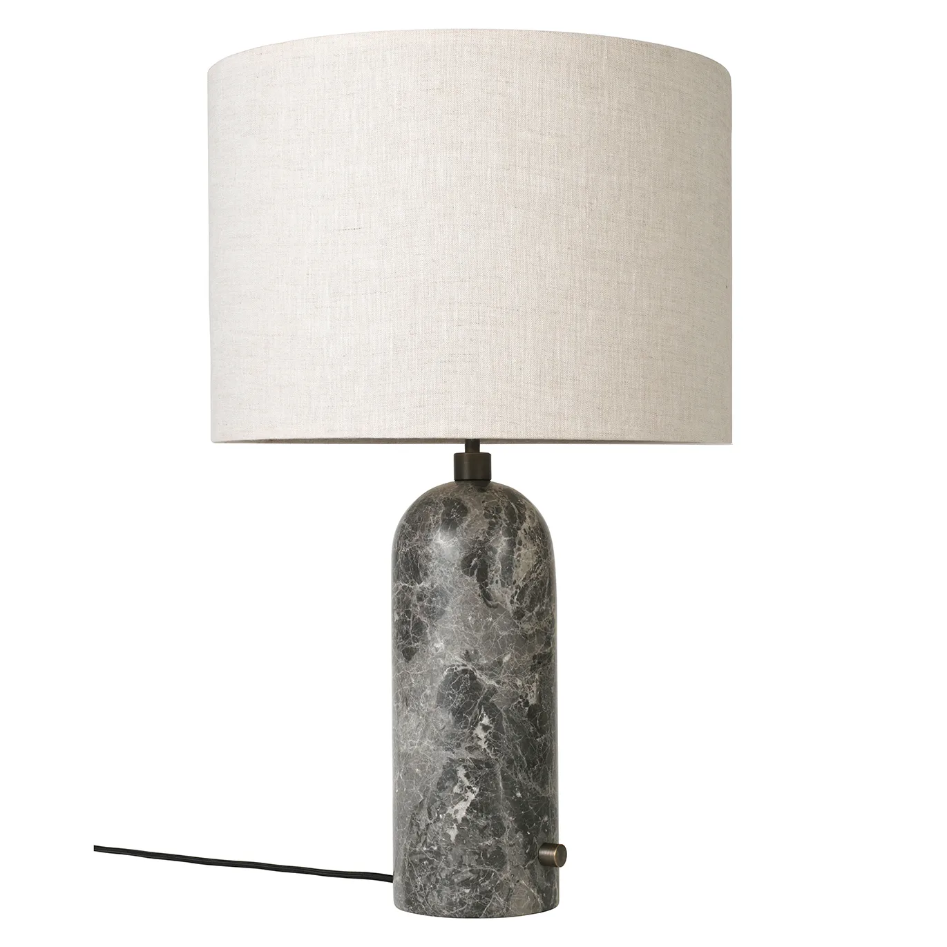Gravity L table lamp, grey marble-canvase GUBI