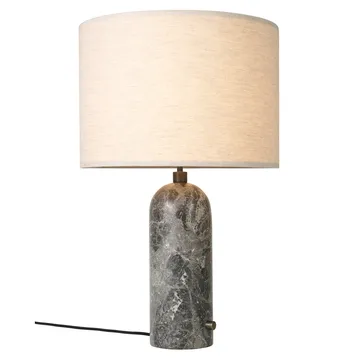 Gravity L table lamp - grey marble-canvase - GUBI