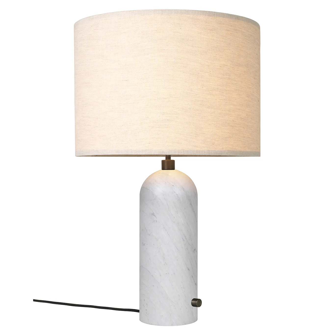 Gravity L table lamp, marble-canvas GUBI