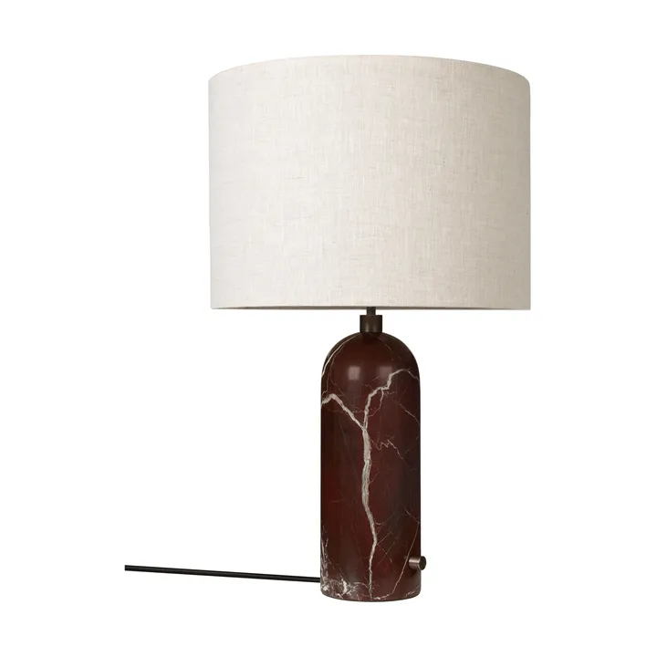 Gravity L table lamp - Maroon marble-canvas - GUBI