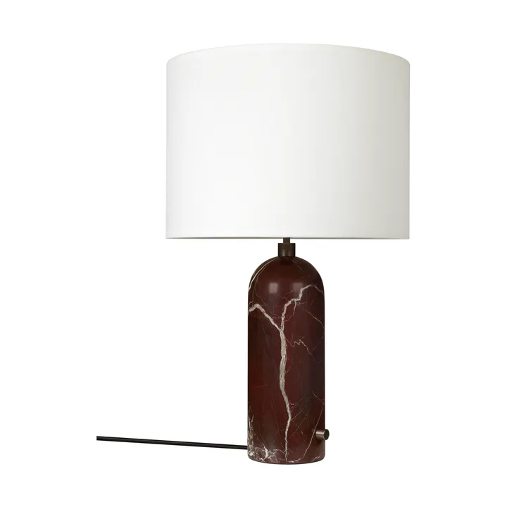 Gravity L table lamp - Maroon marble-white - GUBI