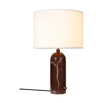 Gravity L table lamp - Maroon marble-white - GUBI
